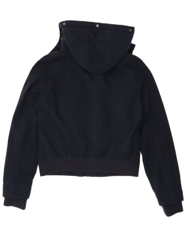 Bomber Hollister pentru femei, cu glugă, cu formă relaxată, UK 10, bleumarin, mic