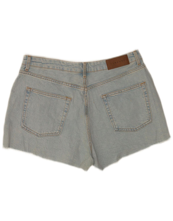 Topshop Pantaloni Hot Mom Denim pentru femei UK 14 Large W32 Blue Cotton