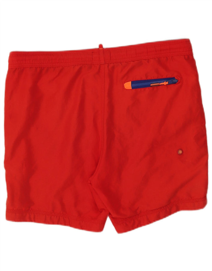 Pantaloni scurți de înot grafic Superdry pentru bărbați, poliester roșu mediu