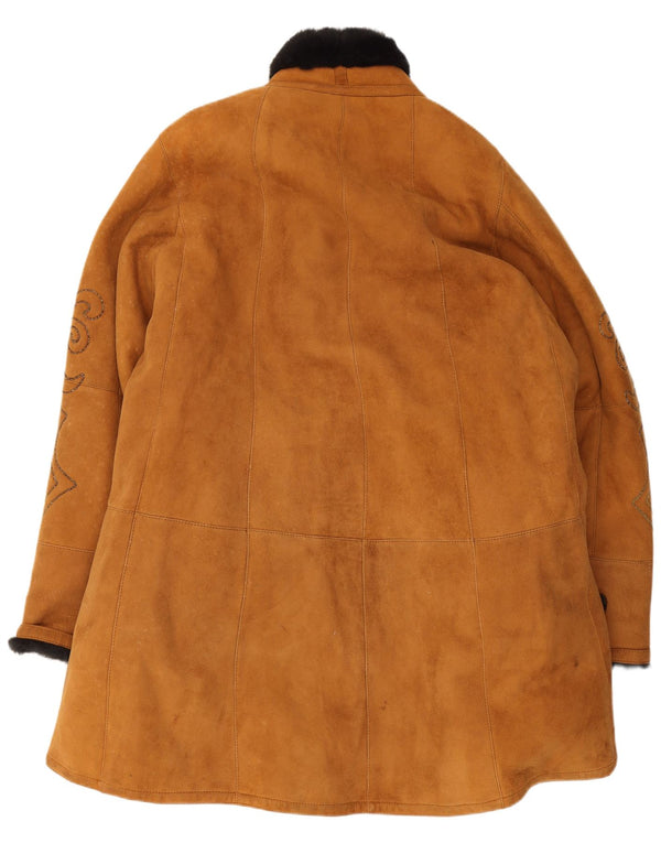 Christia haină supradimensionată pentru femei din shearling, mărime, bej, bloc de culoare