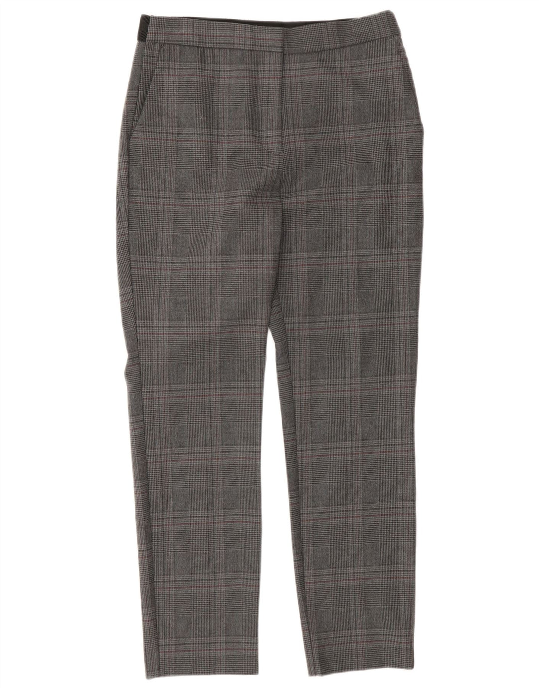 Pantaloni chino slim pentru femei Zara Medium L28 L27 Gri Houndstooth