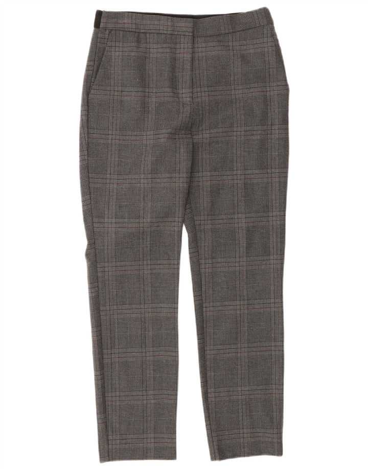 Pantaloni chino slim pentru femei Zara Medium L28 L27 Gri Houndstooth