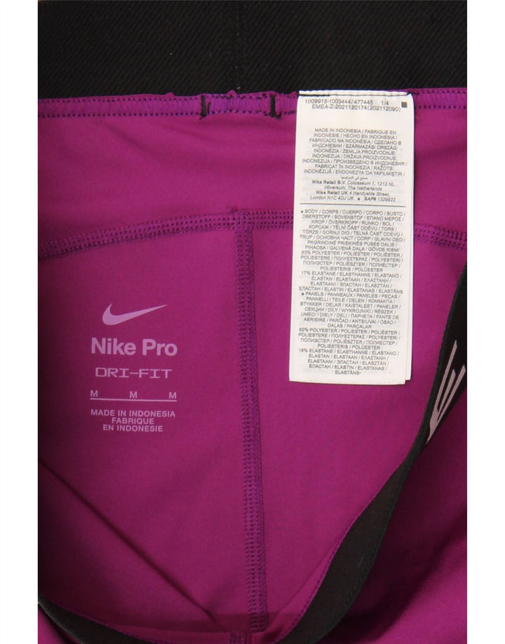 Leggings Nike Dri Fit Graphic pentru femei UK 12 Poliester violet mediu