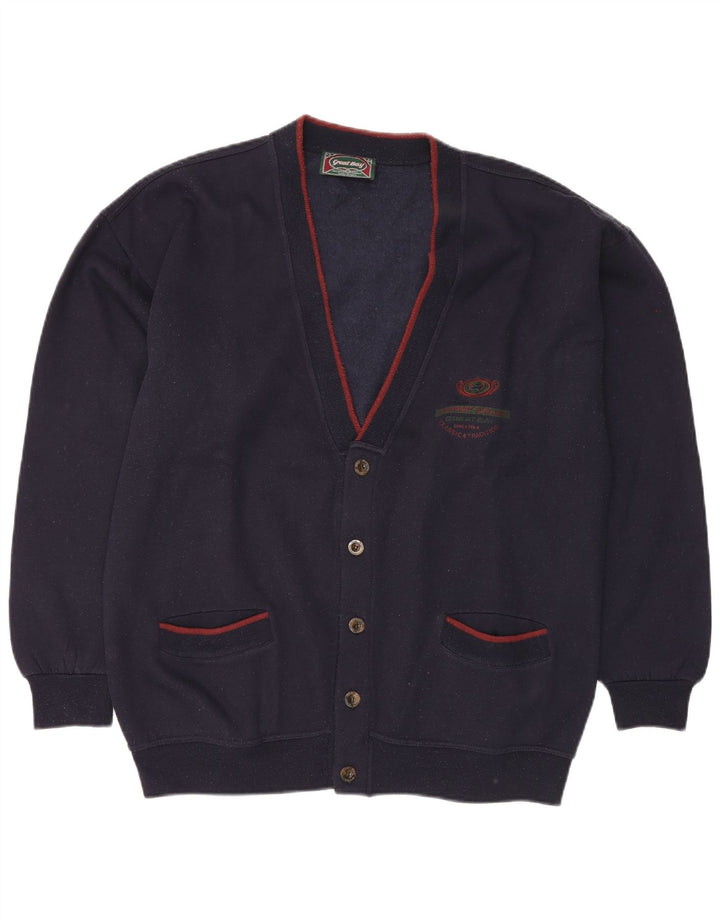 Pulover cardigan pentru bărbați GREAT BAY XL Bumbac bleumarin