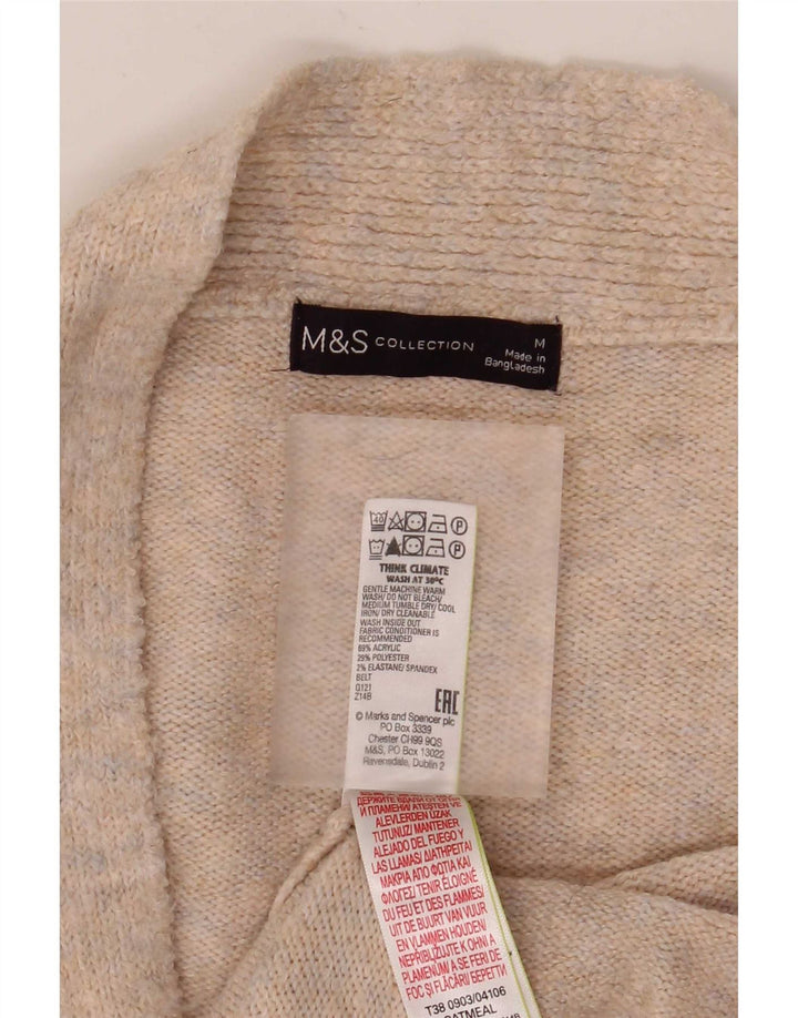 Pulover cardigan cu paragate pentru femei Marks & Spencer UK 14 Bej mediu