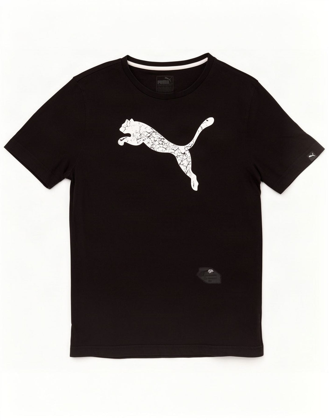 Tricou grafic Puma pentru bărbați Top mediu negru bumbac