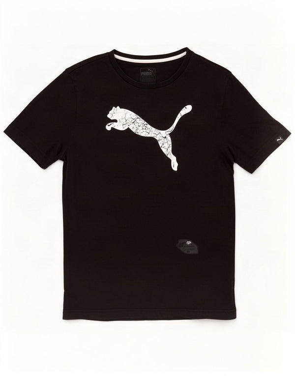 Tricou grafic Puma pentru bărbați Top mediu negru bumbac