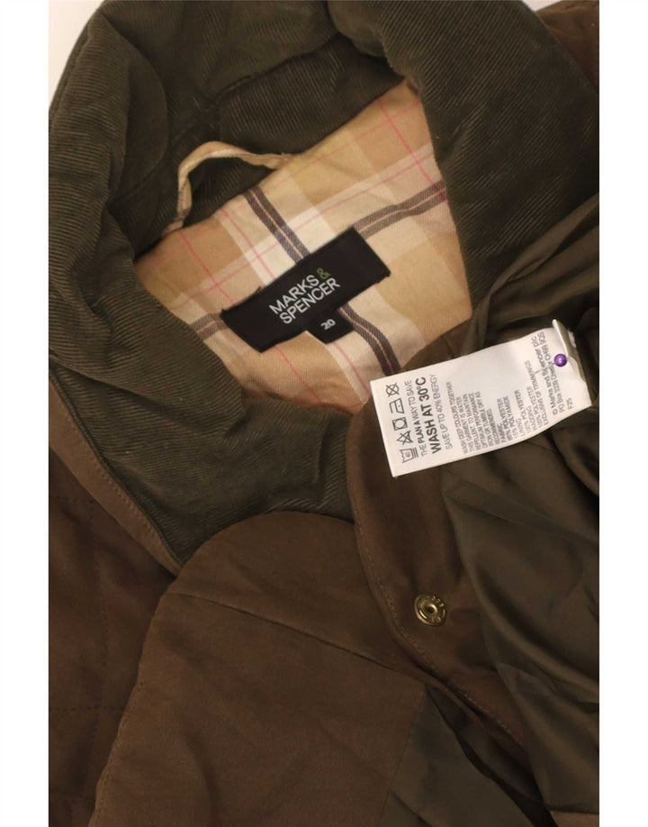 Jachetă matlasată pentru femei Marks & Spencer UK 20 2XL Kaki Poliester