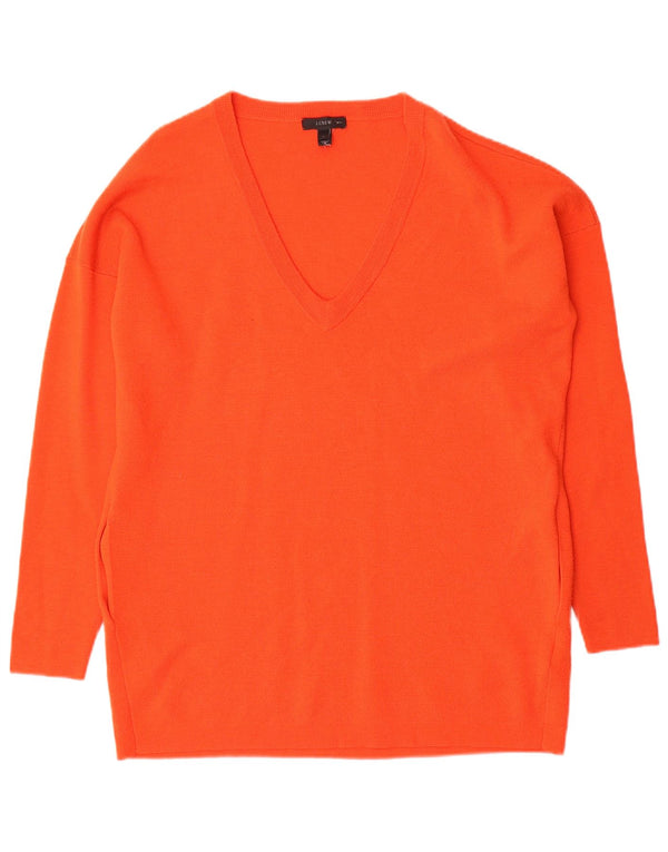 J. Crew Pulover pentru femei cu paragate supradimensionat cu decolteu în V UK 10 Mic portocaliu