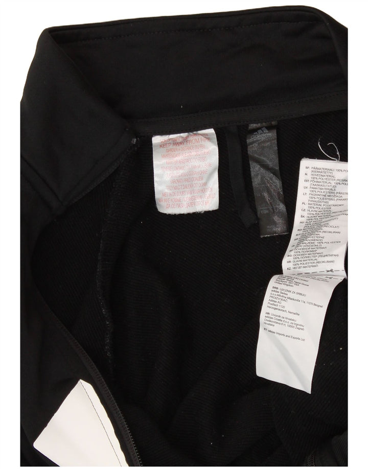 Jachetă de trening grafică ADIDAS pentru băieți 14-15 ani, negru, color block