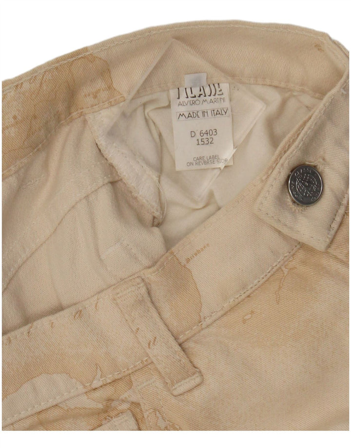 ALVIERO MARTINI Pantaloni casual de damă cu model abstract L28 L30 bej