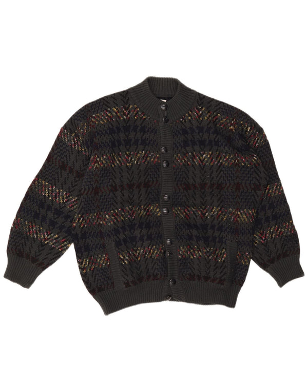 Cardigan Vintage pentru bărbați, XL, gri Houndstooth