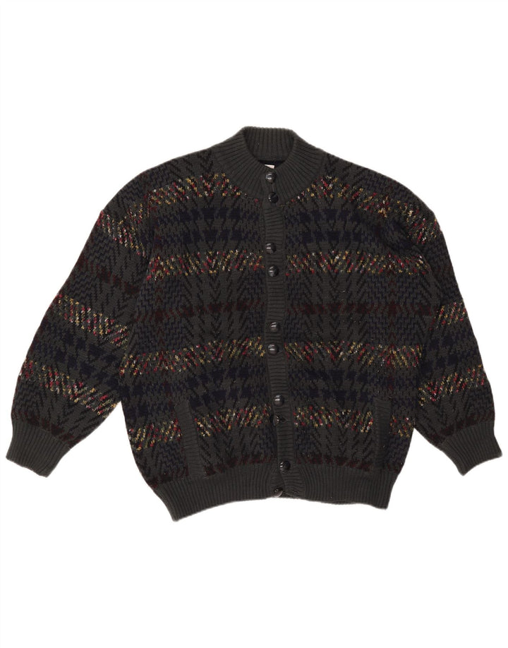 Cardigan Vintage pentru bărbați, XL, gri Houndstooth