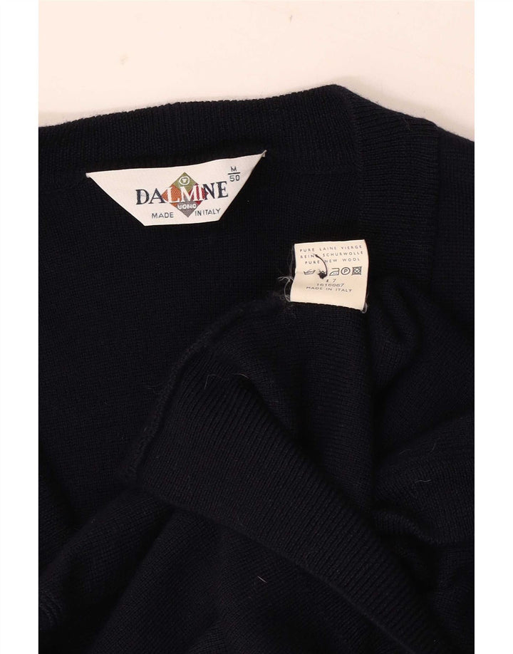 Pulover cardigan pentru bărbați DALMINE IT 50 Mediu Lână virgină bleumarin