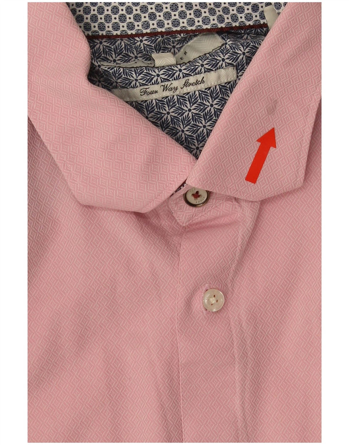 Cămașă pentru bărbați Ted Baker, mărime 16 1/2 mare, bumbac geometric geometric