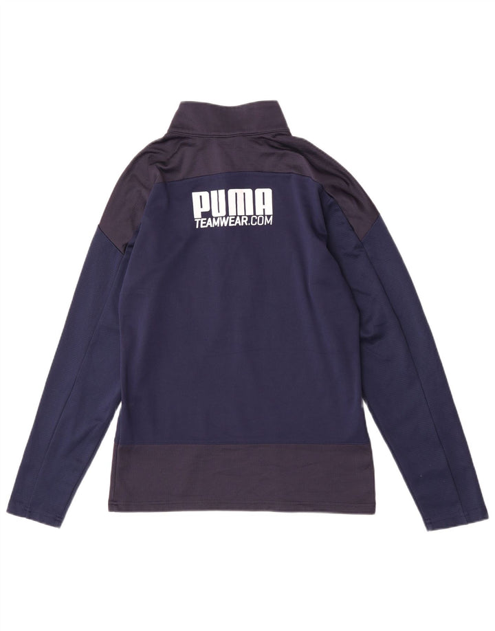 Trening pentru bărbați Puma Graphic Pullover Top mic, bleumarin, color block