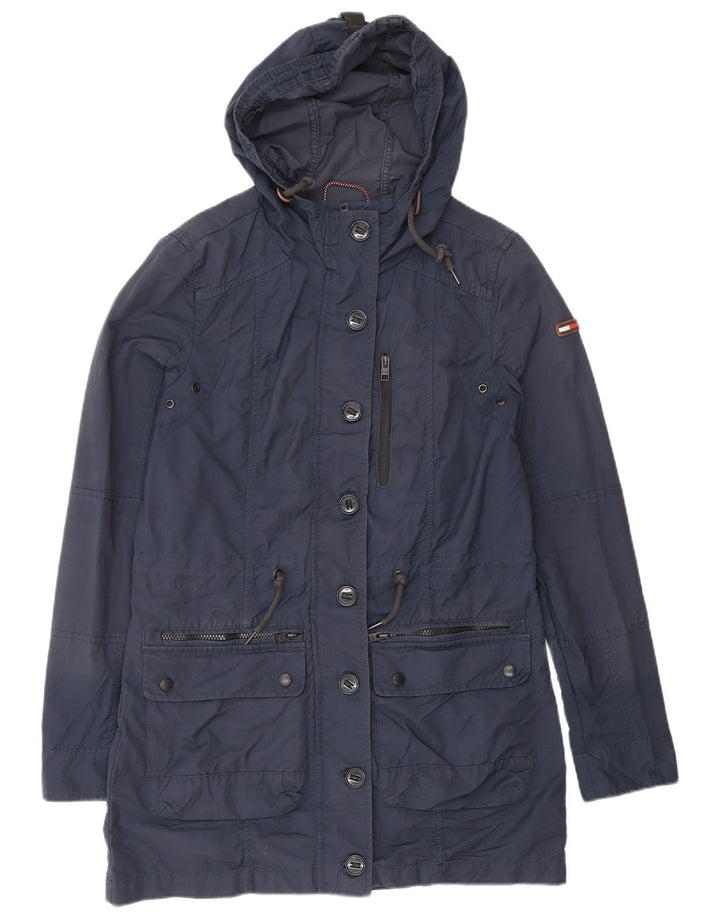TOMMY HILFIGER Jachetă parka supradimensionată cu glugă pentru femei UK 10 Mic bleumarin