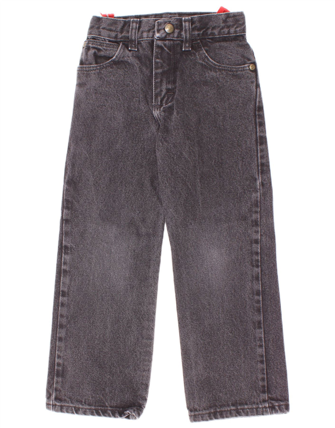 Blugi slim pentru baieti Wrangler 7-8 ani W22 L20 bumbac gri