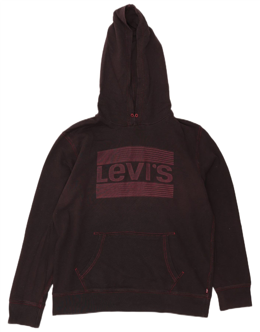Pulover cu capota cu grafic Levi's pentru bărbați, mare, negru, bumbac