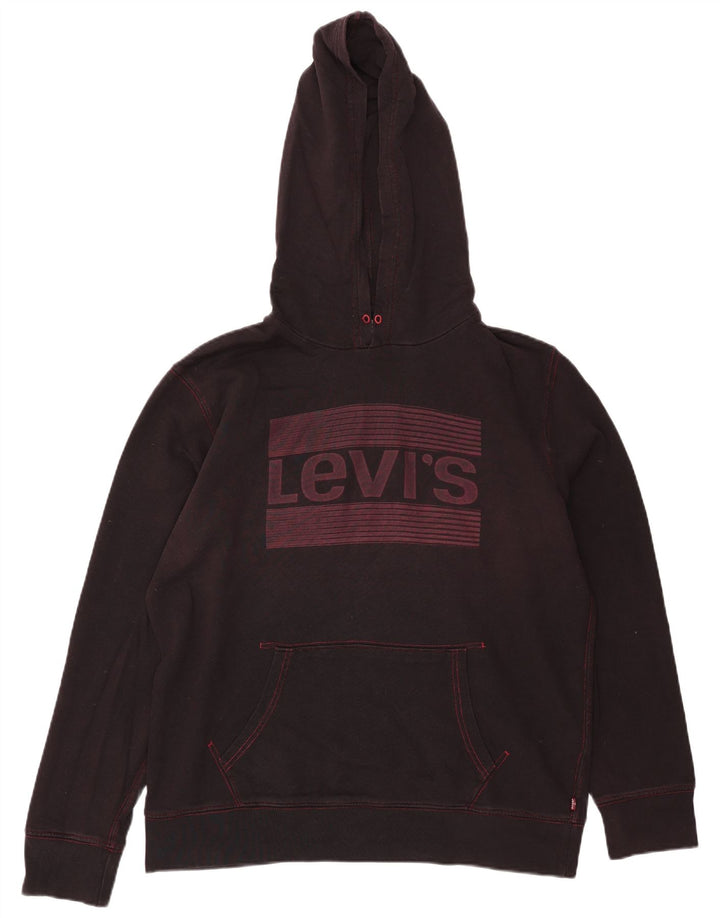 Pulover cu capota cu grafic Levi's pentru bărbați, mare, negru, bumbac