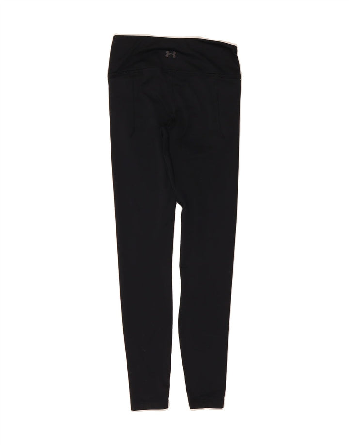 UNDER ARMOUR Womens Leggings UK 4 XS Black Polyester Vintage Under Armour and Second-Hand Under Armour from Messina Hembry 