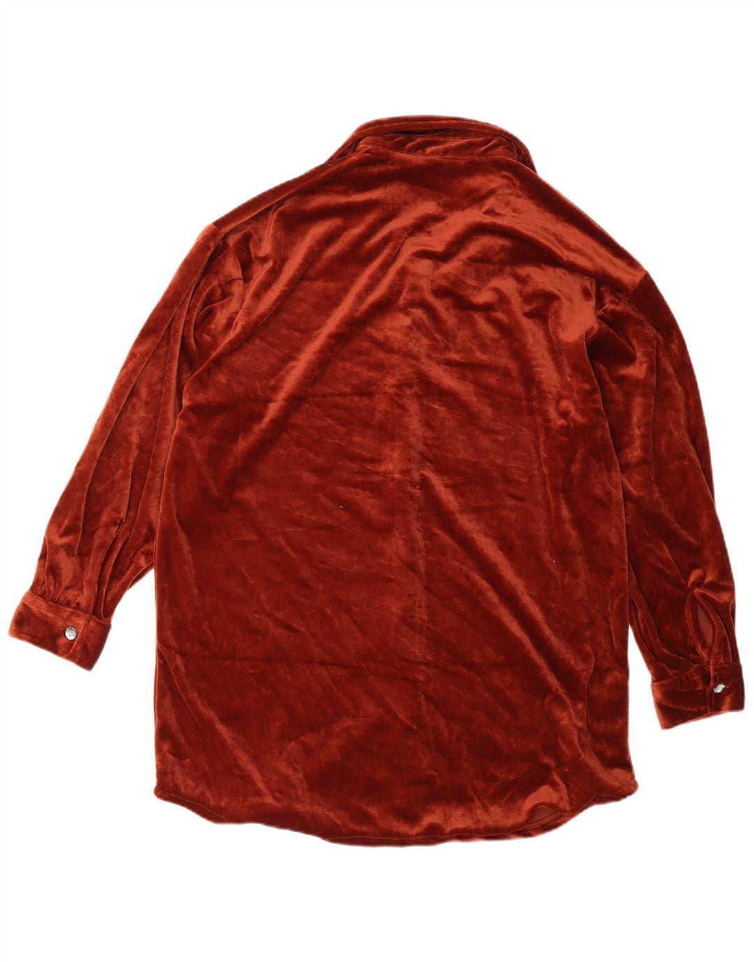 Rochie cămașă supradimensionată pentru femei Vintage UK 10 Poliester maro mic