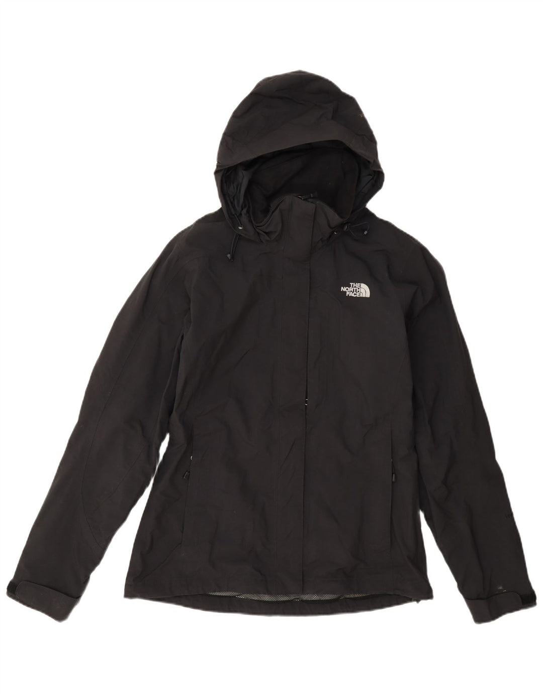 Jachetă de ploaie cu glugă The North Face pentru femei UK 10 Small Black Nylon