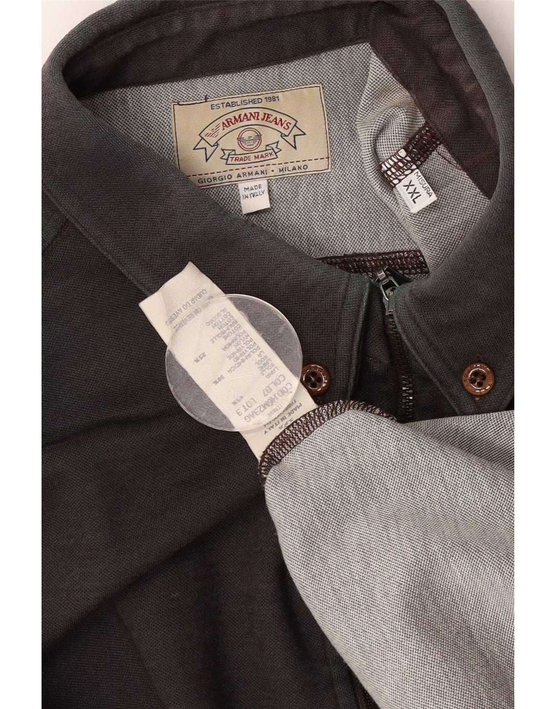 Cămașă pentru bărbați Armani Jeans 2XL Lână maro