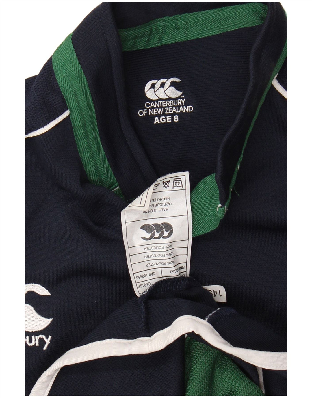 CANTERBURY Băieți IRFU Tricou Grafic Top 7-8 Ani Bleumarin Colorblock