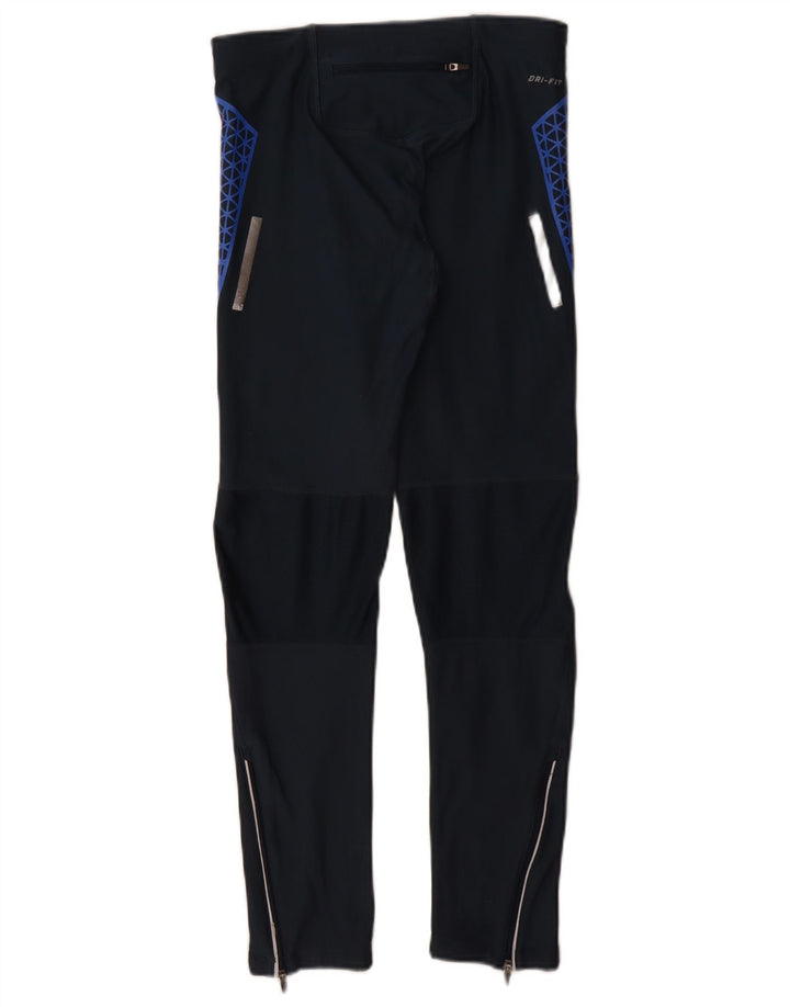 Leggings Dri Fit Nike pentru femei UK 8 Mici, poliester geometric, albastru bleumarin
