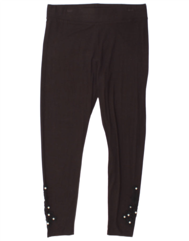 MARKS & SPENCER Leggings pentru femei UK 16 Large Black Viscose
