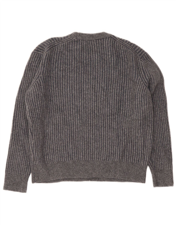 Pulover Massimo Dutti pentru damă cu gât crew pulover UK 16 mare lână gri