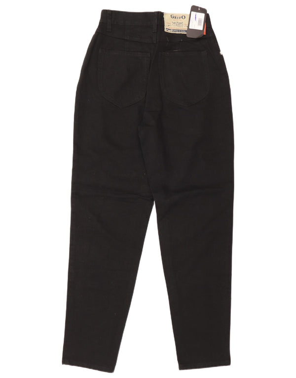 Vintage Womens Tapered Jeans W30 L30 Black Cotton