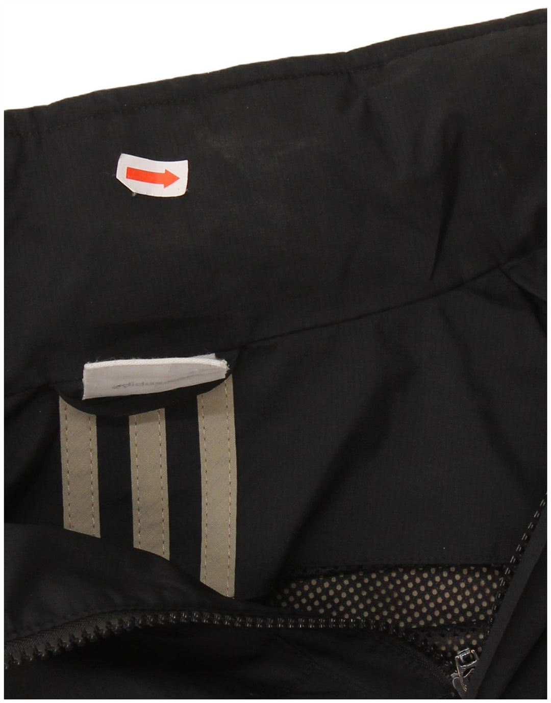 Jachetă de ploaie cu glugă ADIDAS pentru bărbați UK 38 Medium Black Colorblock Poliester