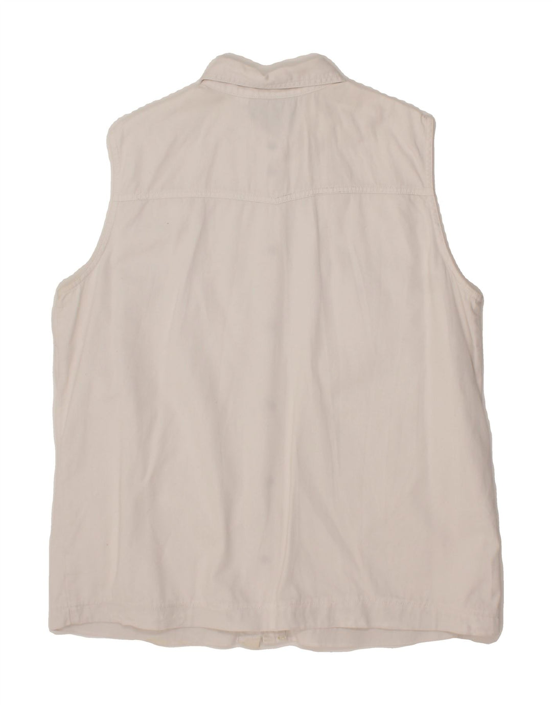 JOHN BANER Womens Denim Gilet UK 16 Large White Vintage John Baner and Second-Hand John Baner from Messina Hembry 