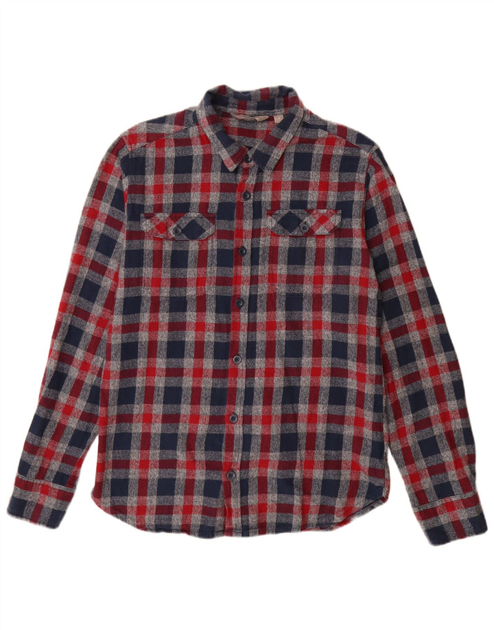 Cămașă de flanel pentru bărbați Mountain Warehouse, bumbac cu carouri roșii medii
