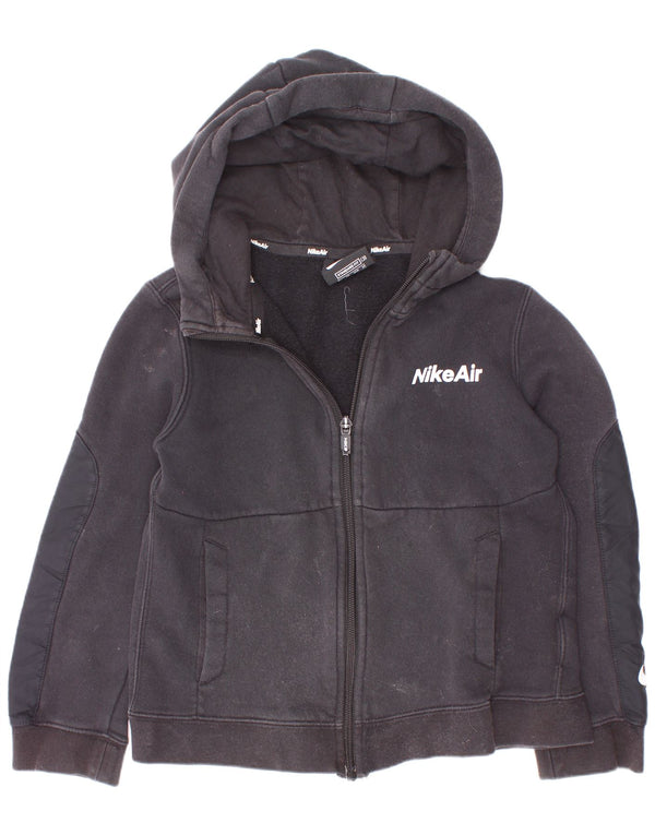 Pulover Nike pentru băieți, cu captură standard, cu fermoar, 6-7 ani, XS, bumbac negru
