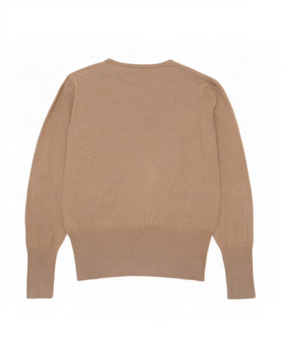 Pulover pentru femei Marks & Spencer cu decolteu barcă UK 12 Medium Bej Viscoză