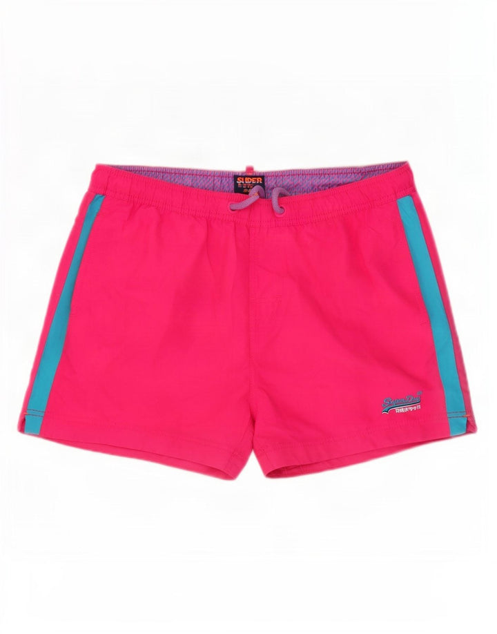 Pantaloni scurți de înot Superdry pentru bărbați XL, roz, poliester color bloc
