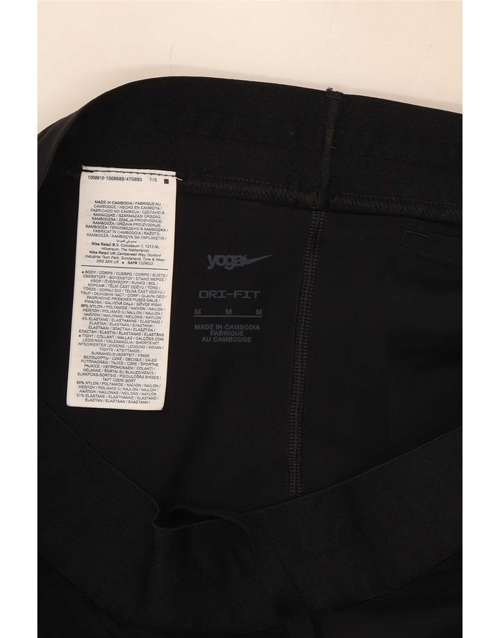 Pantaloni scurți sport Nike Dri Fit pentru femei UK 14 Medium Black Nylon