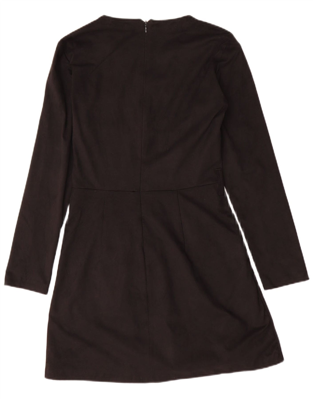 Rochie în formă de A cu mânecă lungă pentru femei Zara UK 12 Poliester mediu negru