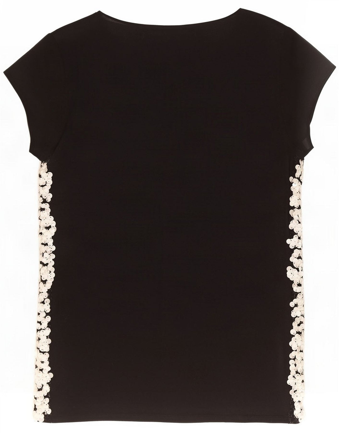 MINT VELVET Bluză cu paiete pentru femei UK 12 Medium Black Flecked