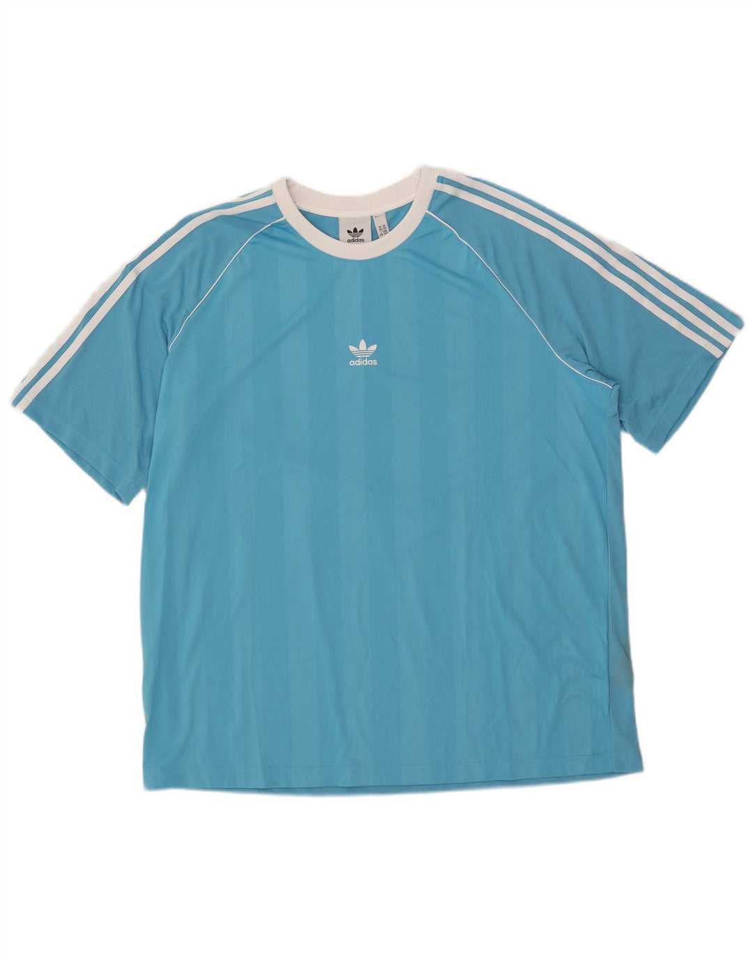 Tricou pentru bărbați Adidas Top 2XL poliester cu dungi albastre