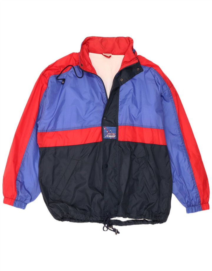 Jachetă de ploaie cu glugă pentru bărbați Marcel Clair EU 56 3XL Albastru bleumarin Colorblock