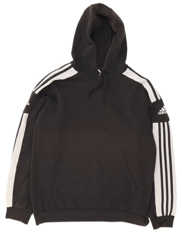 Pulover cu glugă cu grafic pentru bărbați Adidas, mare, negru, bumbac