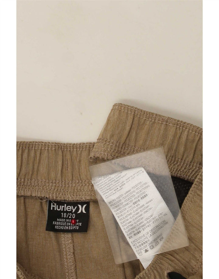Pantaloni scurți sport grafic pentru băieți Hurley 15-16 ani poliester bej