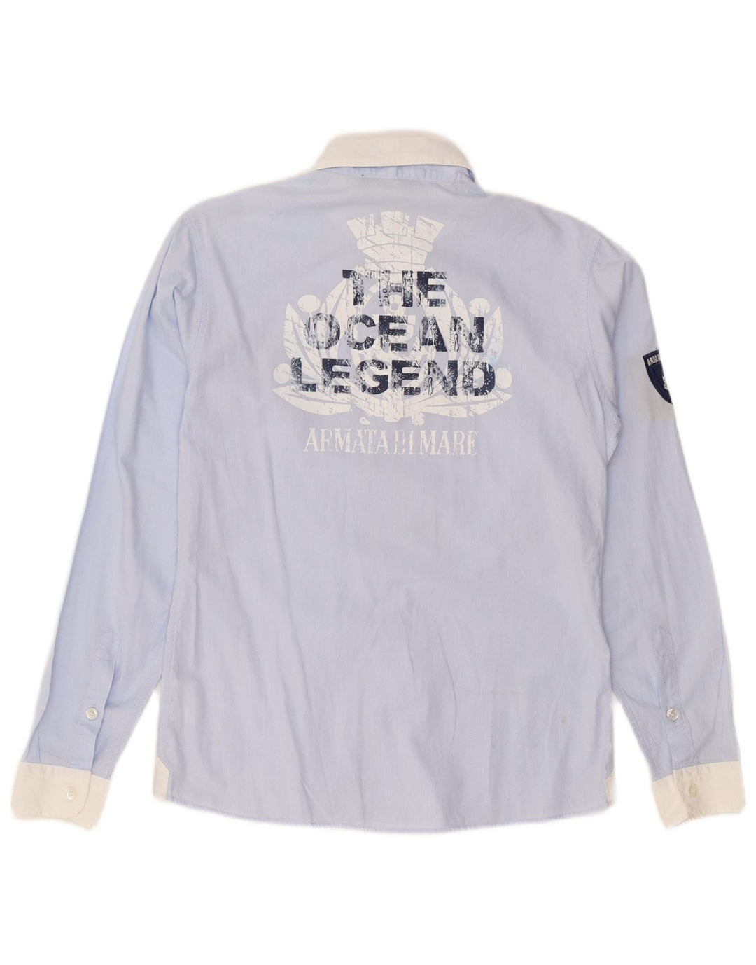Cămașă Grafică Armata Di Mare Băieți 13-14 Ani XL Bumbac Albastru