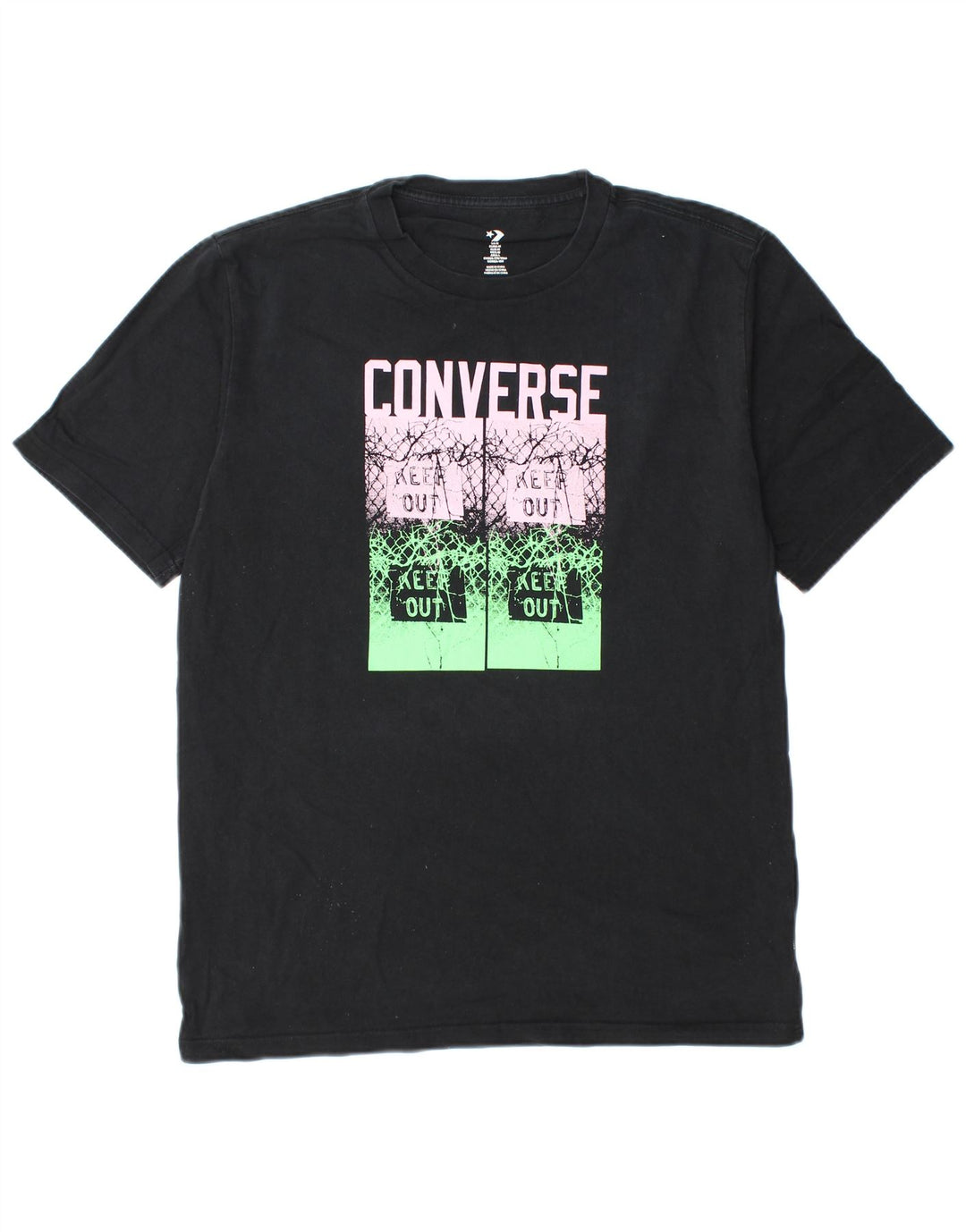 Tricou grafic Converse pentru bărbați Top mediu negru bumbac