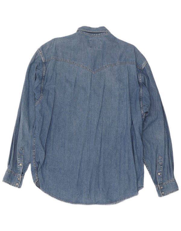 Cămașă Western denim pentru bărbați Wrangler, albastru mare