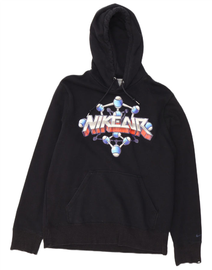 Pulover Nike Grafic pentru bărbați, bumbac mediu negru